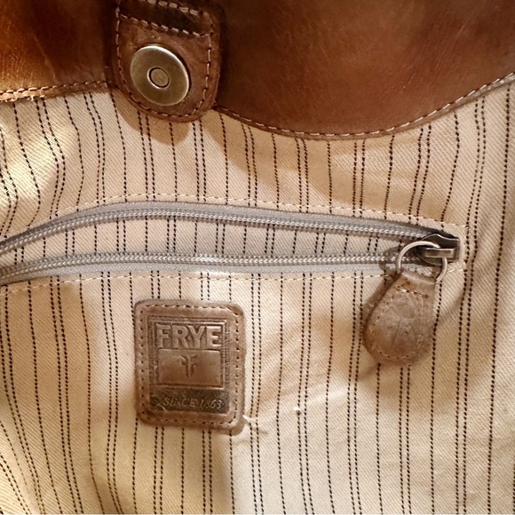 Frye Melissa Tote Hand Dyed Brown Leather - Picture 8 of 14